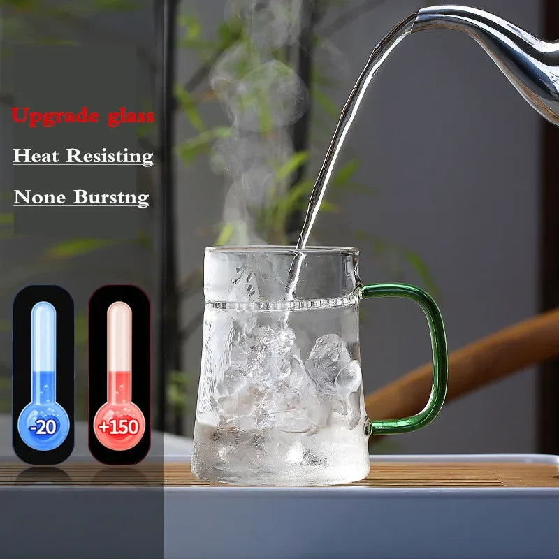 Heat-Resistant Glass Teacup with Filter