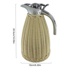 Serve Tea In Style Elegant Rattan Thermos Tea Carafe