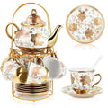 20pc Porcelain Tea Set with Holder