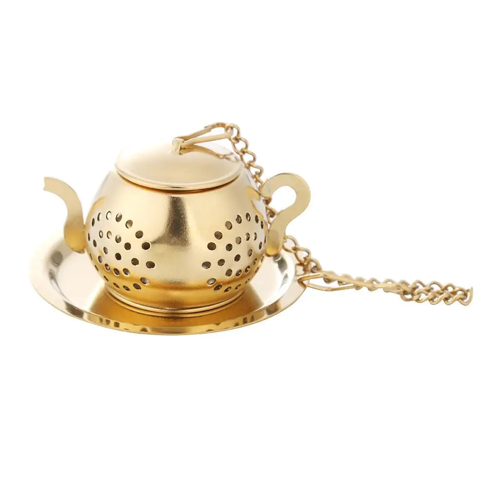 Gold Stainless Steel Tea Infuser Cup