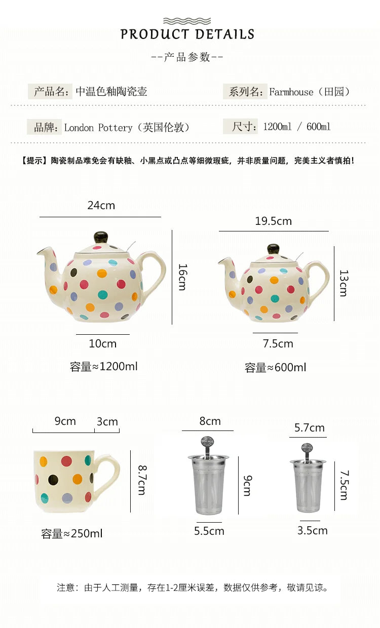 London Pottery 600ML multispot teapot ceramic tea pot