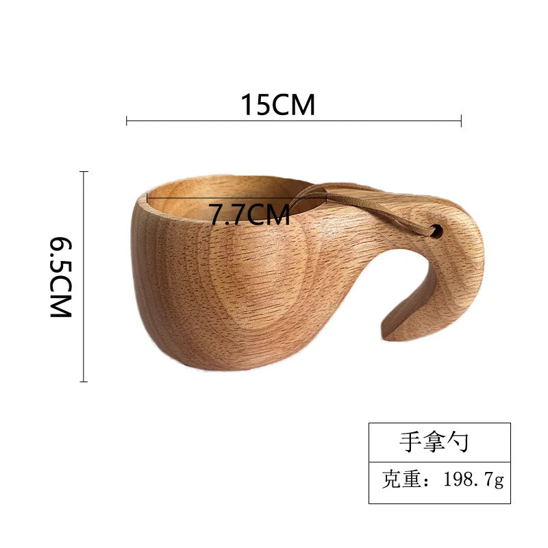 Home Wooden Craft Handmade Tea Milk Wooden Mug Coffee Mug