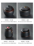 Porcelain Purple pottery tea can Sealed moisture-proof jar ceramic