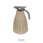 Serve Tea In Style Elegant Rattan Thermos Tea Carafe