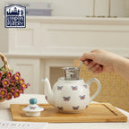 London Pottery 600ML butterfly Animal ceramic tetra tea pot infuser kettle tea maker