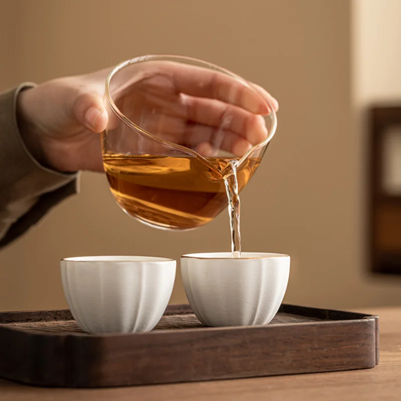 Glass Ceramic Travel Tea Set Portable Outdoor Teas  One Pot Two Cups Teas