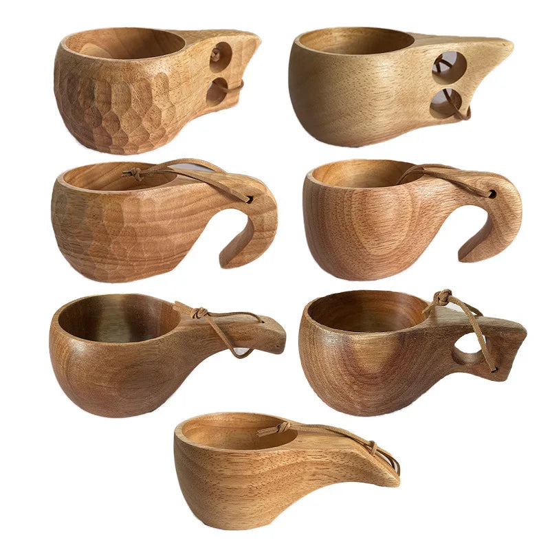 Home Wooden Craft Handmade Tea Milk Wooden Mug Coffee Mug