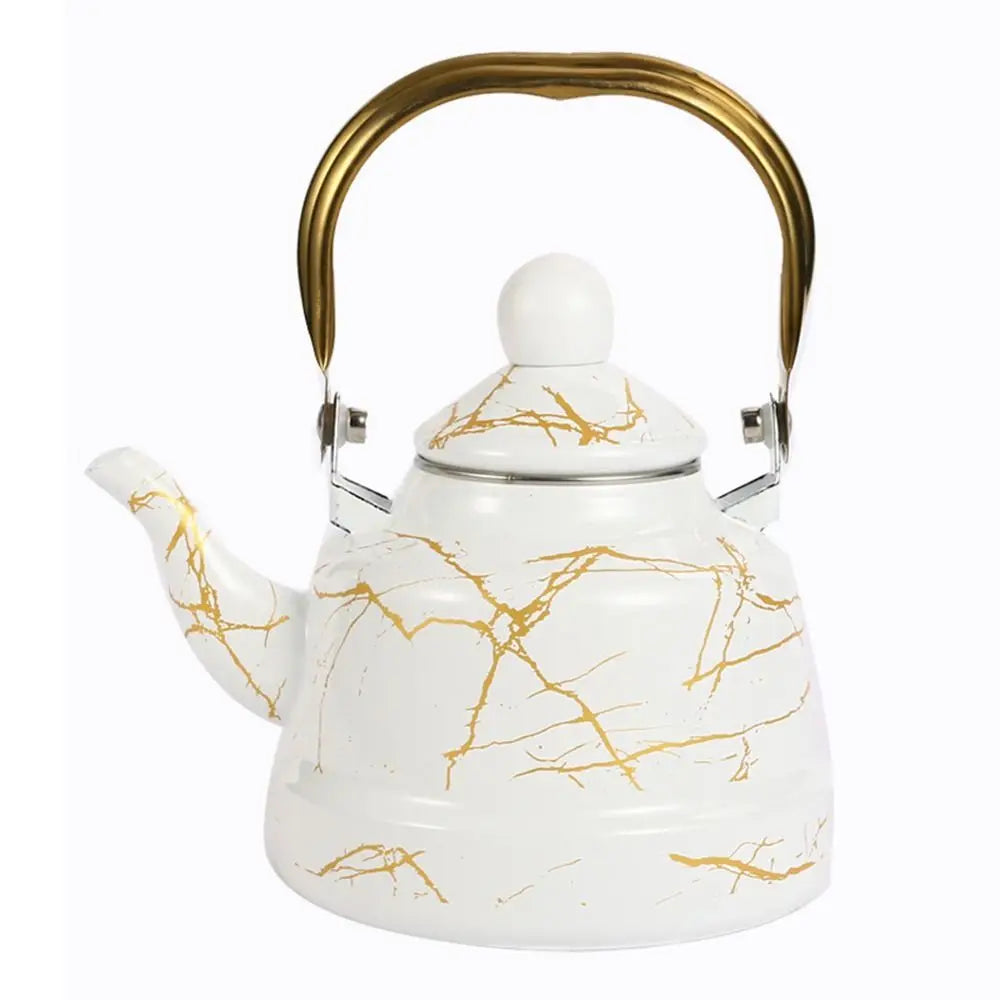 Teakettle Enamel Enamel Tea Kettle European Style 2.5L Tea Pot No Whistling