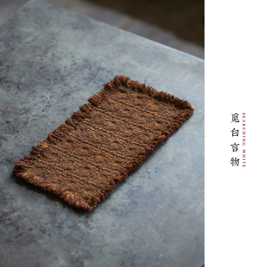 Tea mat, pure handmade table runner, pure cotton, thick coarse dry soaking
