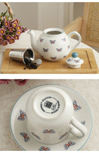 London Pottery 600ML butterfly Animal ceramic tetra tea pot infuser kettle tea maker