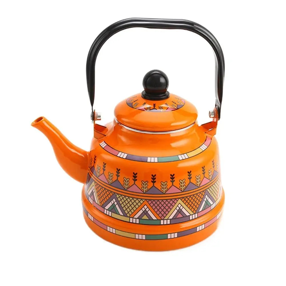 Teakettle Enamel Enamel Tea Kettle European Style 2.5L Tea Pot No Whistling