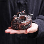 Ceramics Dragon Hand-held Pot Portable Travel Tea Set One Pot and Two Cups Kung Fu
