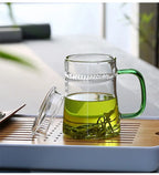 Heat-Resistant Glass Teacup with Filter