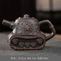 Purple Pottery Teapot Vintage Tea Infuser Pot Tea Soaking Kettle With Strainer Set