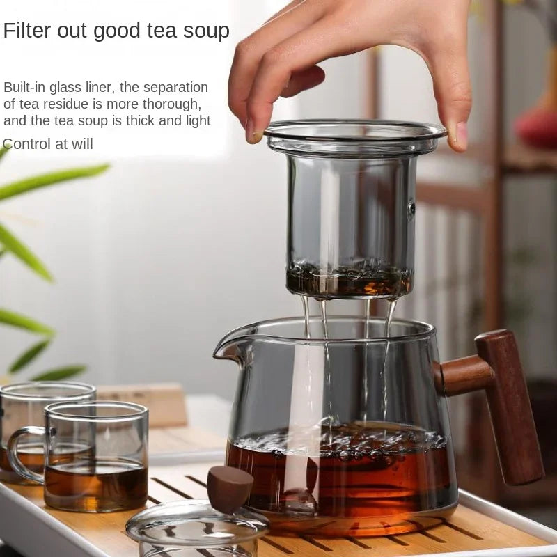 Hot Heat Resistant Glass Teapot With Stainless Steel Infuser
