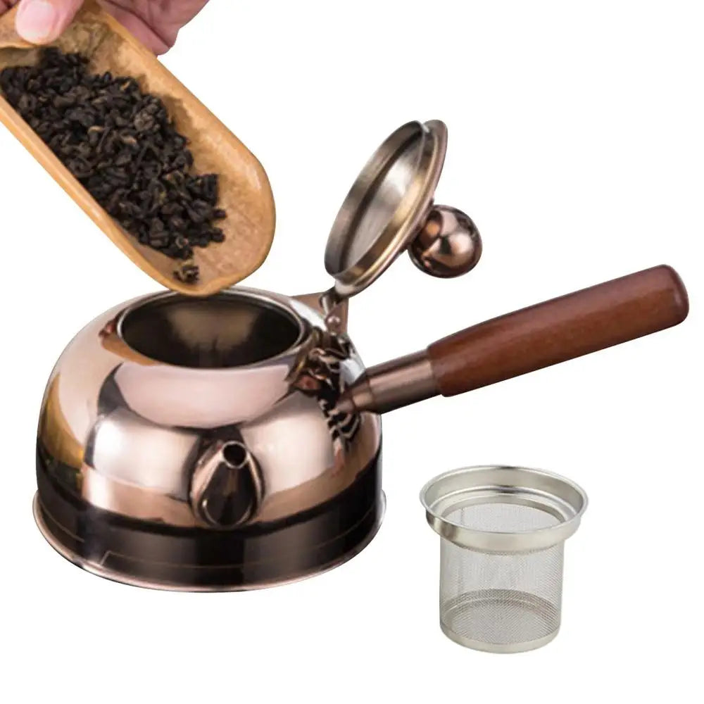 Stainless Steel Gongfu Tea Kettle With Induction Cooker Flat Bottom Pot