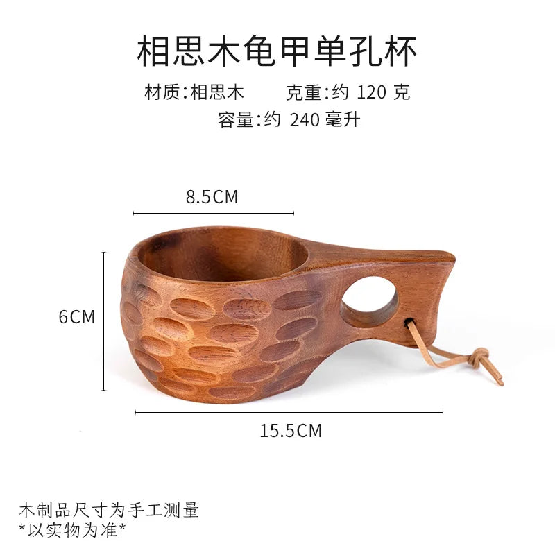 Home Wooden Craft Handmade Tea Milk Wooden Mug Coffee Mug