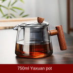 Hot Heat Resistant Glass Teapot With Stainless Steel Infuser