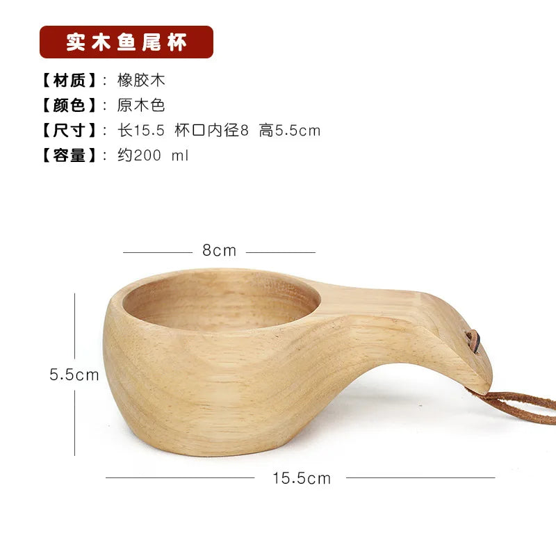 Home Wooden Craft Handmade Tea Milk Wooden Mug Coffee Mug