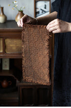Tea mat, pure handmade table runner, pure cotton, thick coarse dry soaking
