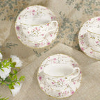21pc Gold Vine Porcelain Tea Set