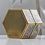Hexagonal Tea Box Tinplate Tea Storage Tank Small Portable Sealed