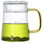 Heat-Resistant Glass Teacup with Filter