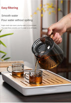 Hot Heat Resistant Glass Teapot With Stainless Steel Infuser