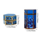 Hexagonal Tea Box Tinplate Tea Storage Tank Small Portable Sealed
