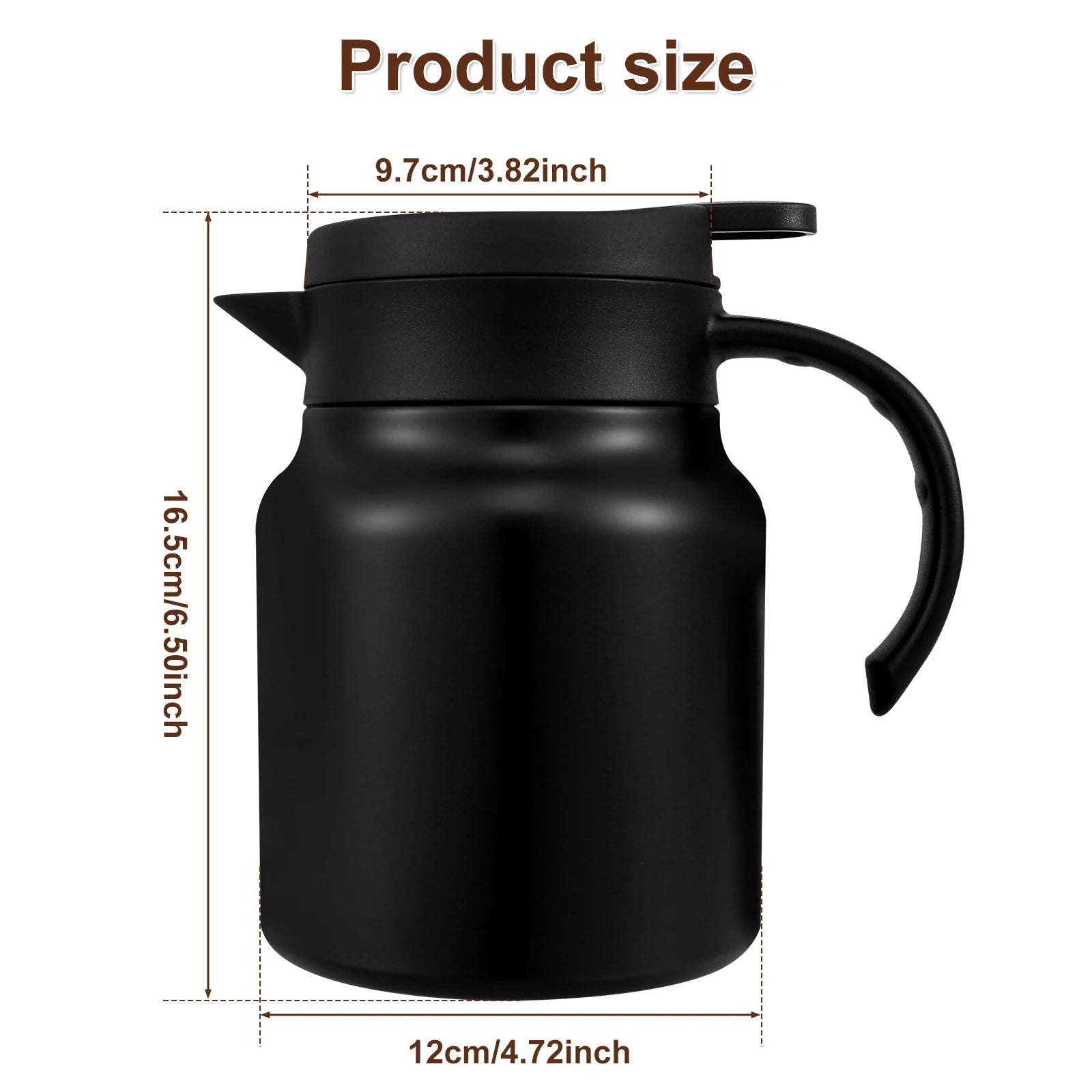 800/1000 ML Thermal Teapot Stainless Steel Insulated Tea Pot with Infuser