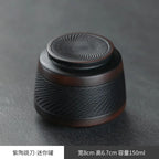 Porcelain Purple pottery tea can Sealed moisture-proof jar ceramic