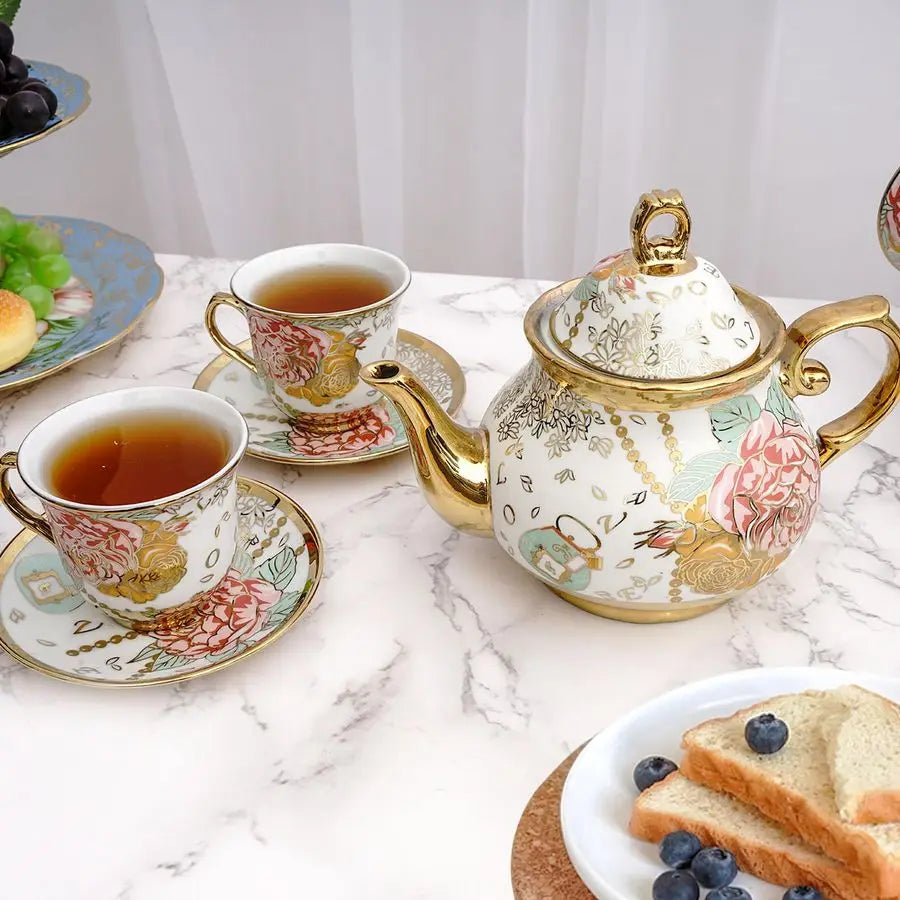 European Vintage Ceramic Tea Set