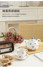 London Pottery 600ML butterfly Animal ceramic tetra tea pot infuser kettle tea maker