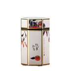 Hexagonal Tea Box Tinplate Tea Storage Tank Small Portable Sealed