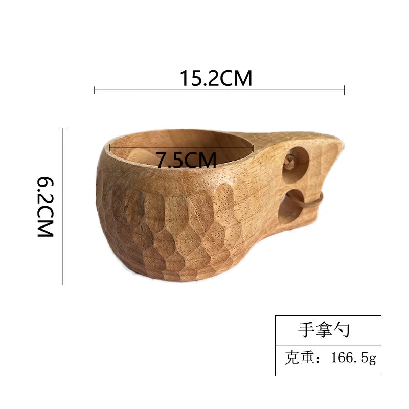 Home Wooden Craft Handmade Tea Milk Wooden Mug Coffee Mug