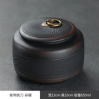 Porcelain Purple pottery tea can Sealed moisture-proof jar ceramic
