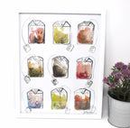 Tea For You and Me Print, 11x14, Home Decor, Food Art, Tea Artwork