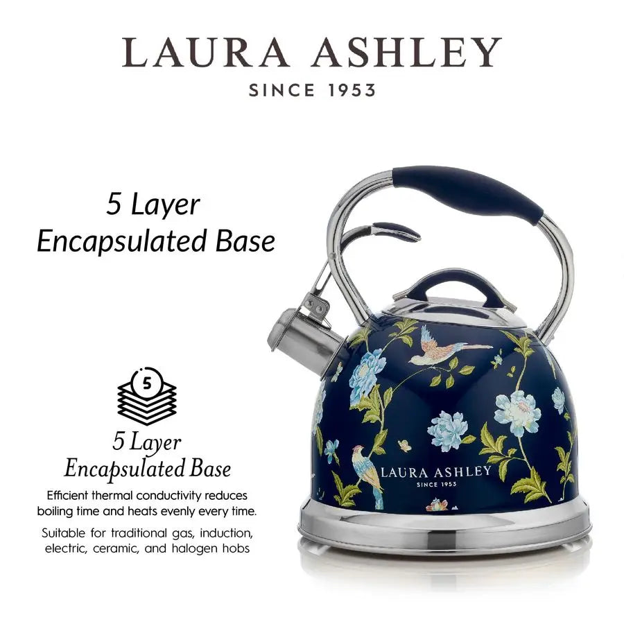 Laura Ashley 2.5L Whistling Tea Kettle