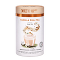 M21 Luxury Tea Vanilla Chai Tea packaging on a gray background