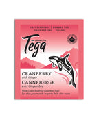 Tega Organic Tea Cranberry with Ginger package on a white background