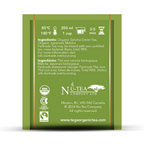 Nu-Tea Company tea package with green background and white text